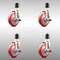Service Caster 5 Inch 316SS Red Poly Swivel 1-3/4 Inch Expanding Stem Caster Set Brake SCC SCC-SS316EX20S514-PPUB-RED-TLB-134-4 - alternate 1
